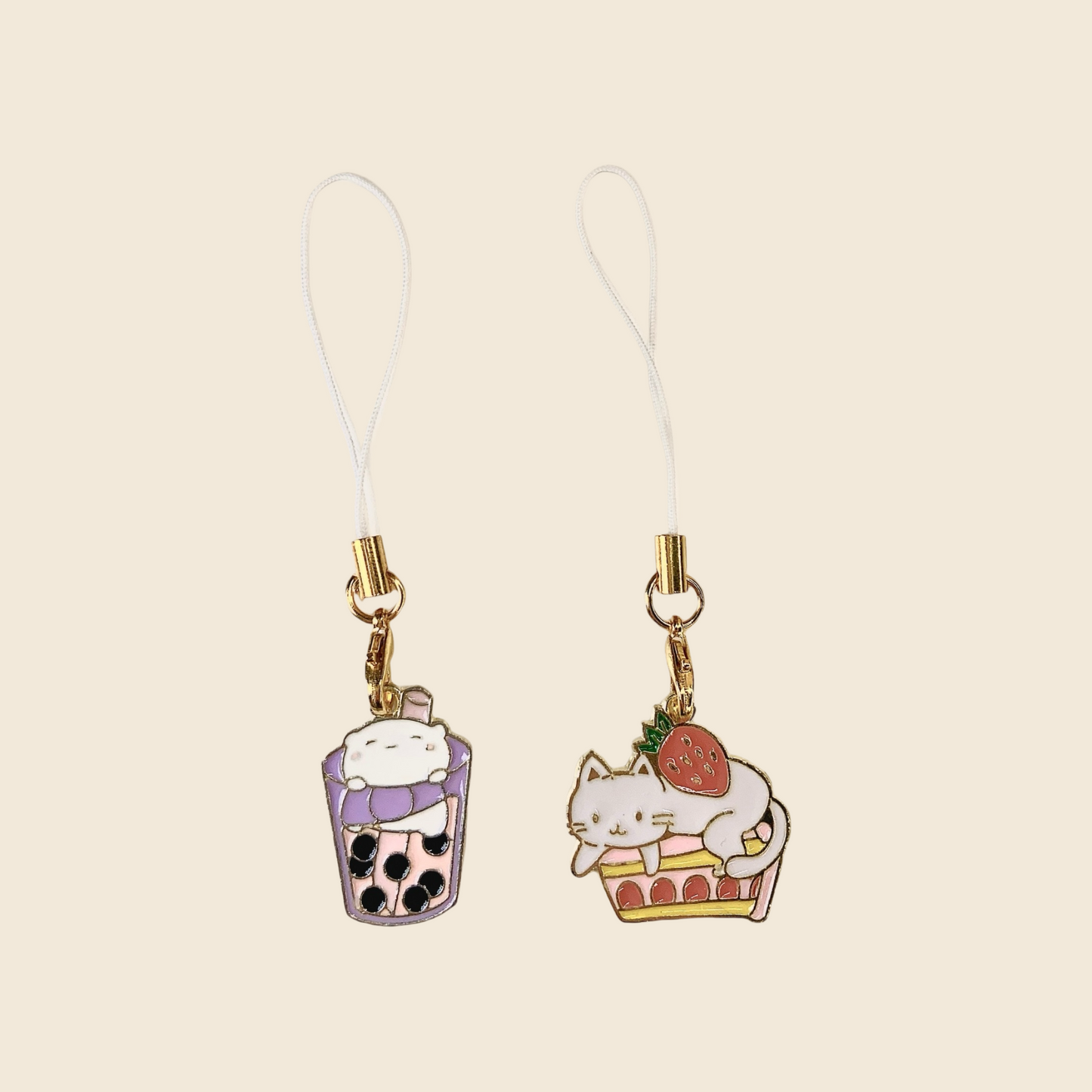 π± Cat Dessert Phone Charm β Enam