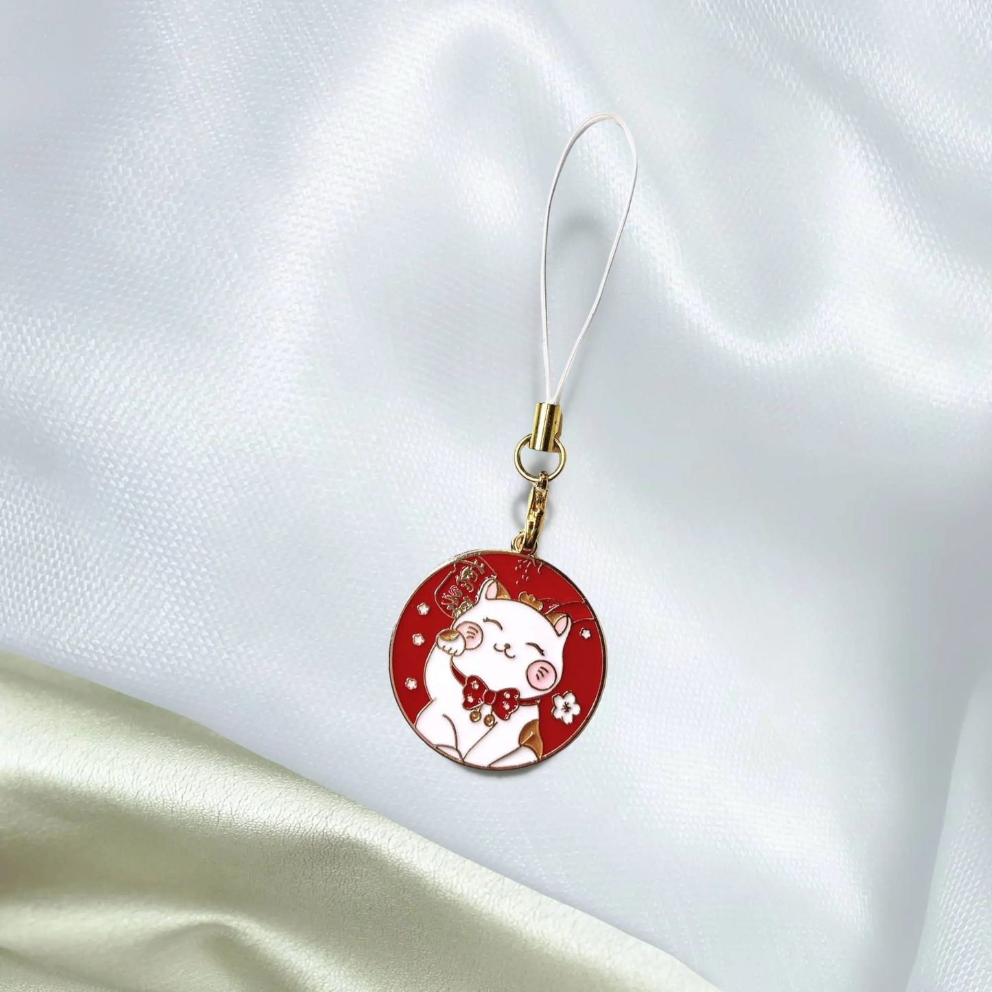 🐱 Lucky Cat Phone Charm – Male & Female Designs