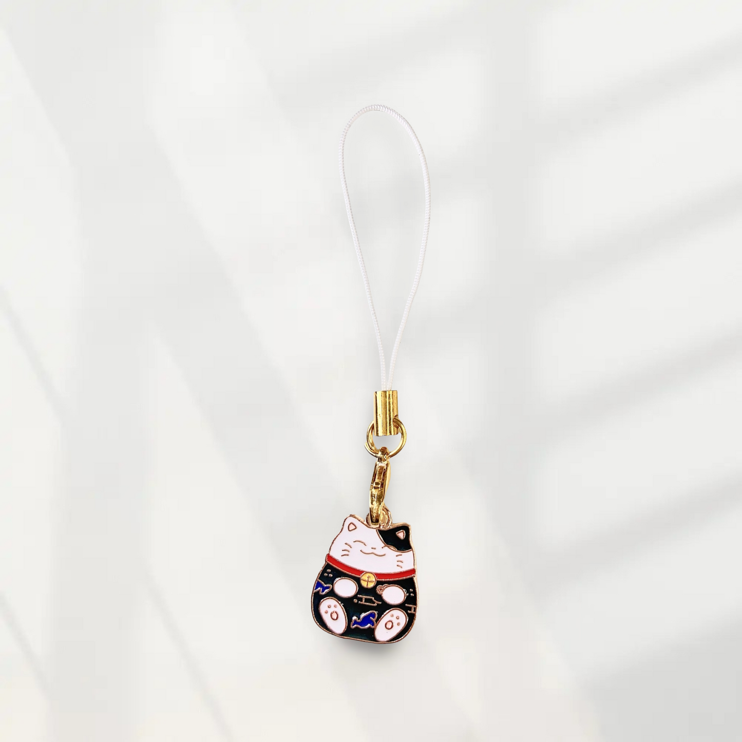 🖤Lucky Cat Phone Charm – Black or Red Enamel❤️