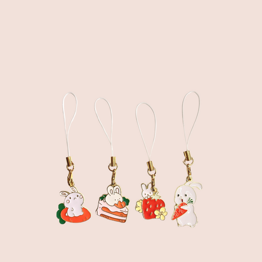 🐰 Bunny Charm Collection – Phone Keychain Charm