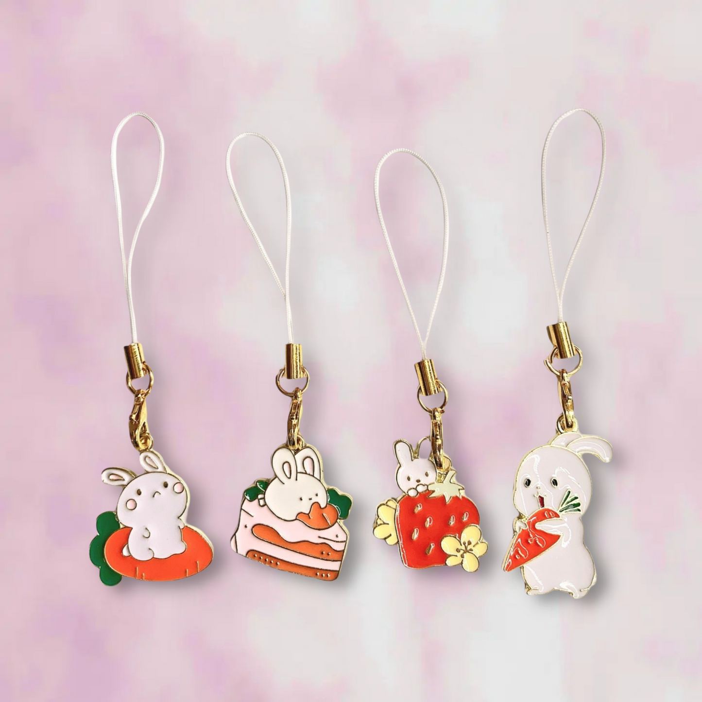 🐰 Bunny Charm Collection – Phone Keychain Charm