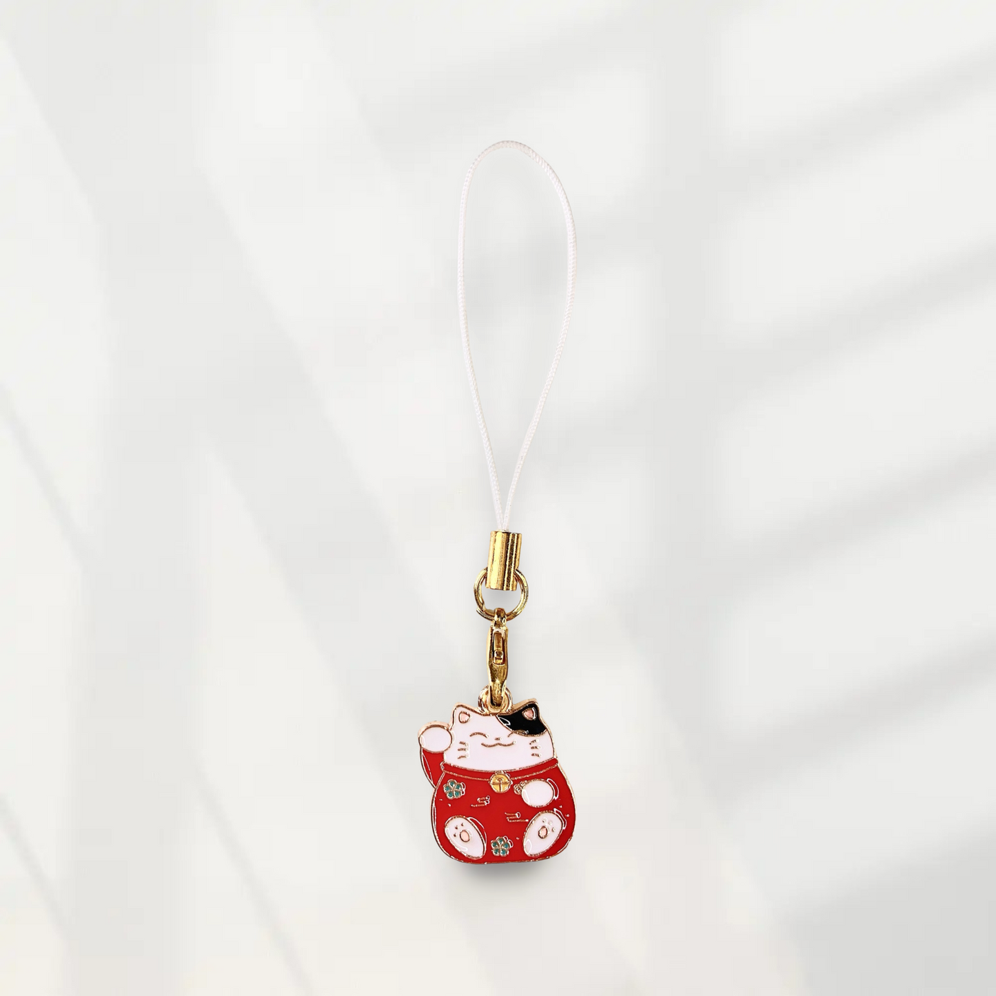 🖤Lucky Cat Phone Charm – Black or Red Enamel❤️