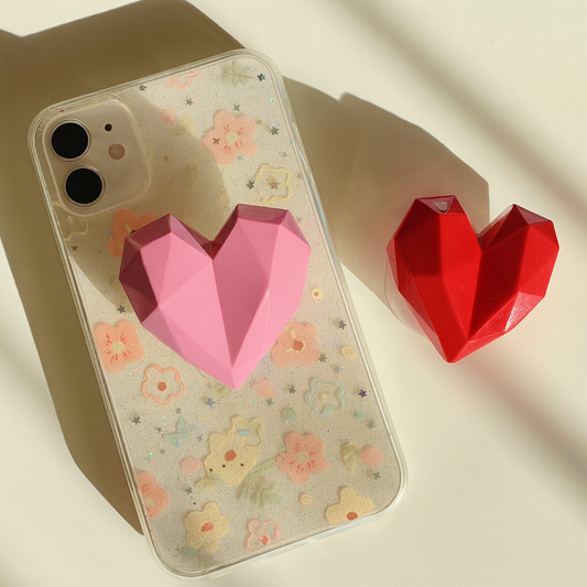 💖 Geometric Heart Phone Grip