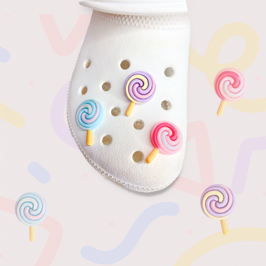 ✨ Sweet Lollipop Shoe Charms – Individual or 3-Piece Set