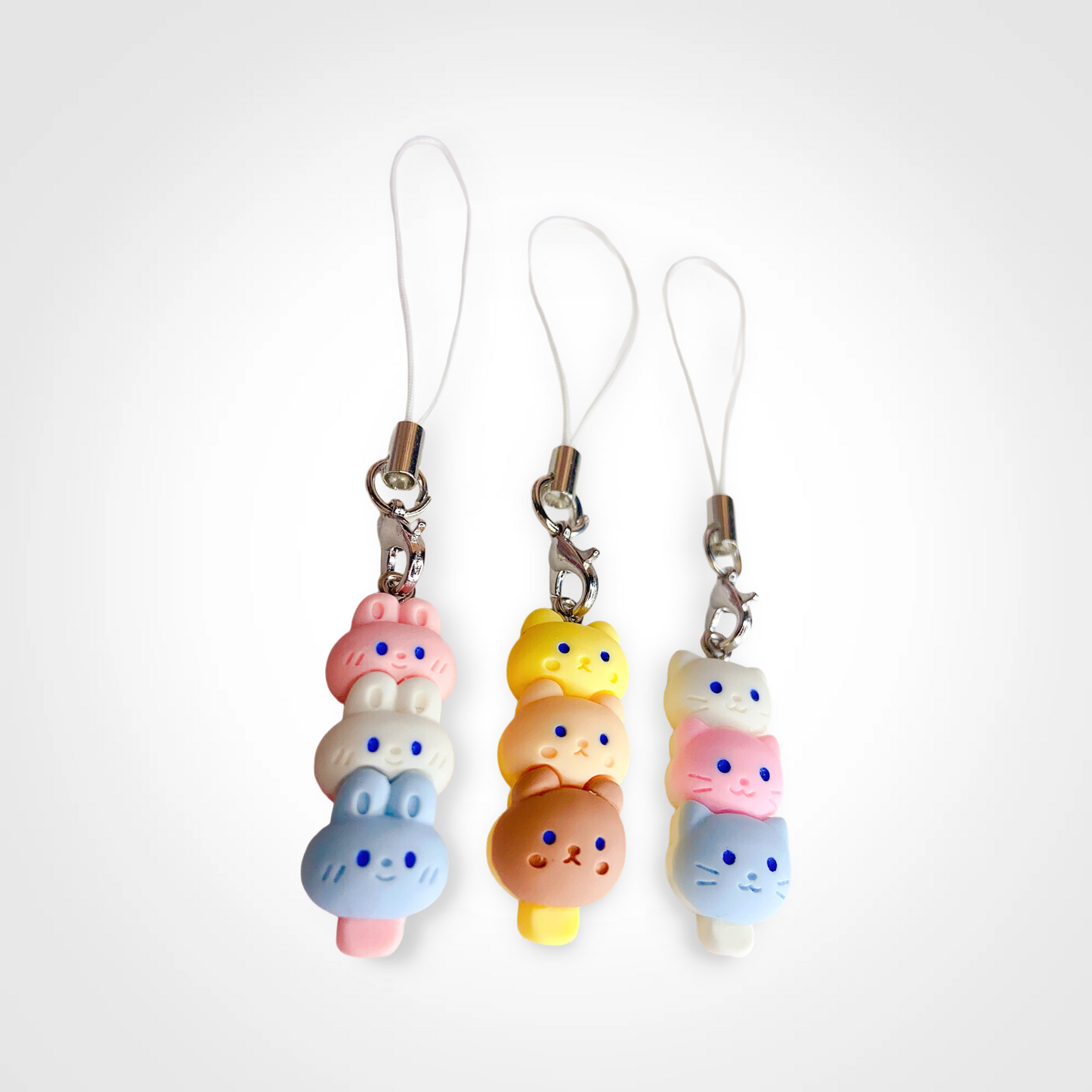 🍡 Animal Dango Phone Charm – Cute & Colorful