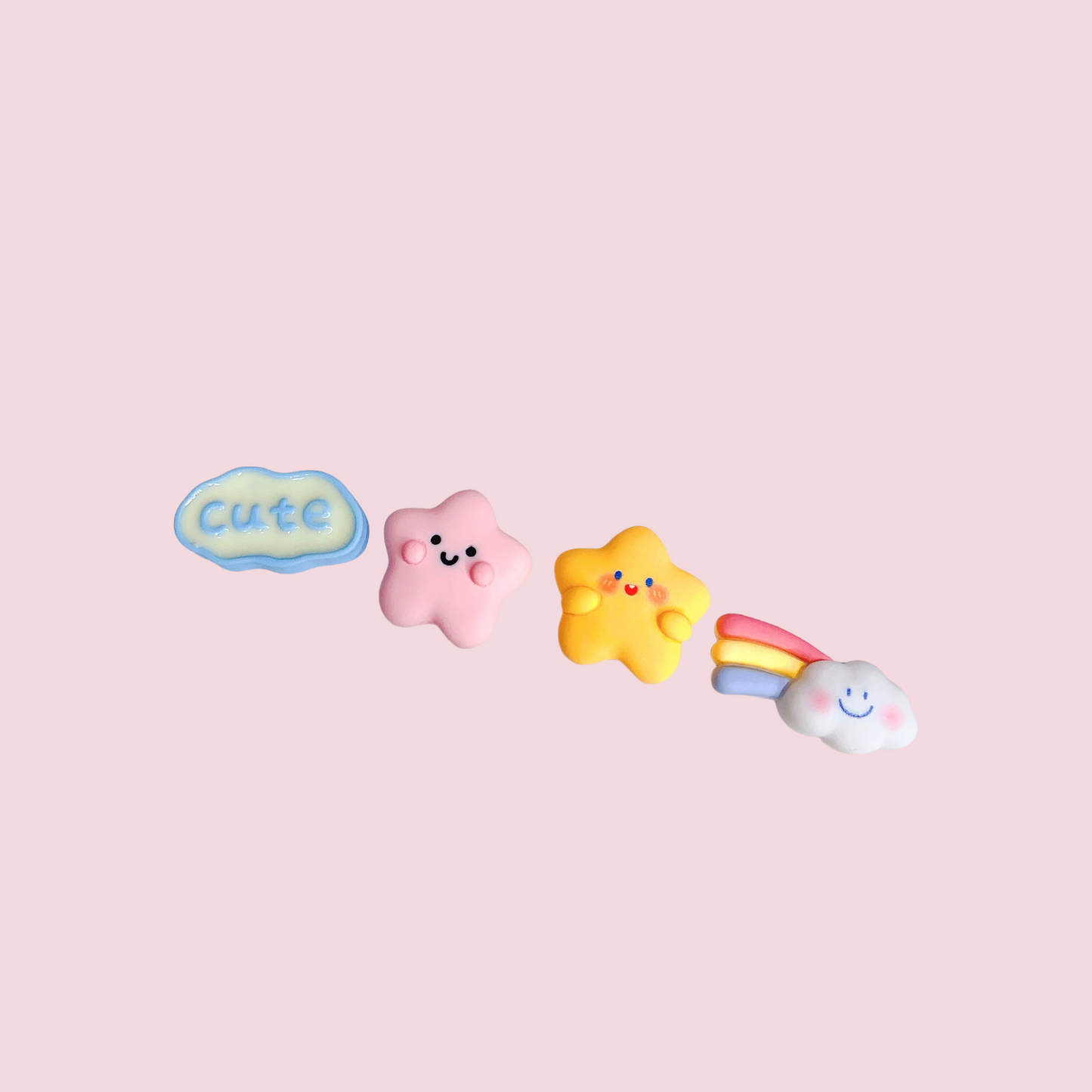 🌟Sweet Star, Rainbow & Cloud Shoe Charms – Individual or 4-Piece Set🌈☁️