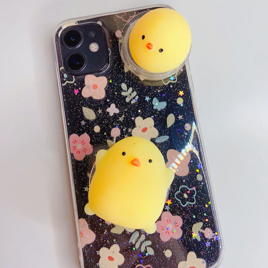 Squishy Phone Grip Set – Adorable Animal & Fruit Collection 🍑🐥🐾