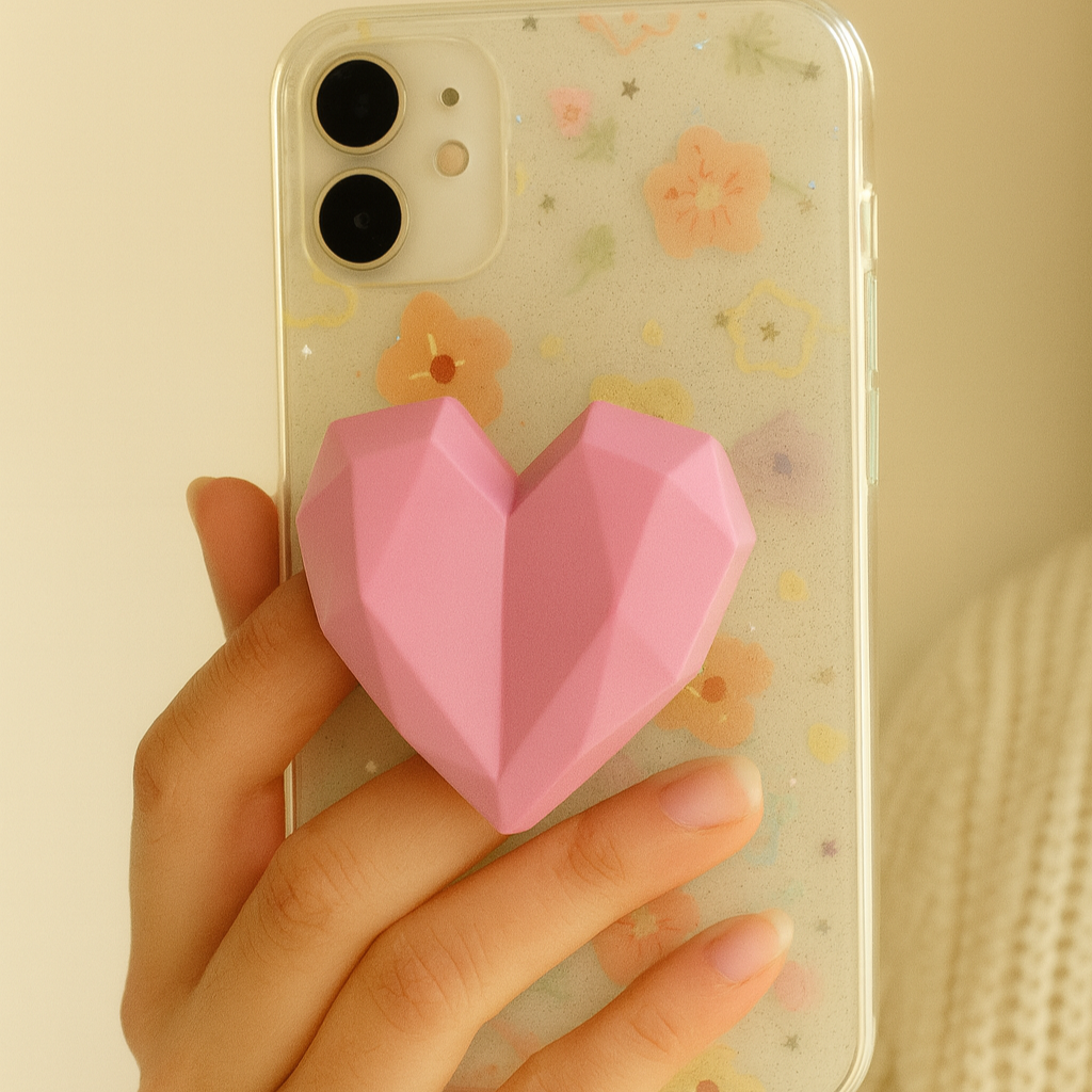 💖 Geometric Heart Phone Grip